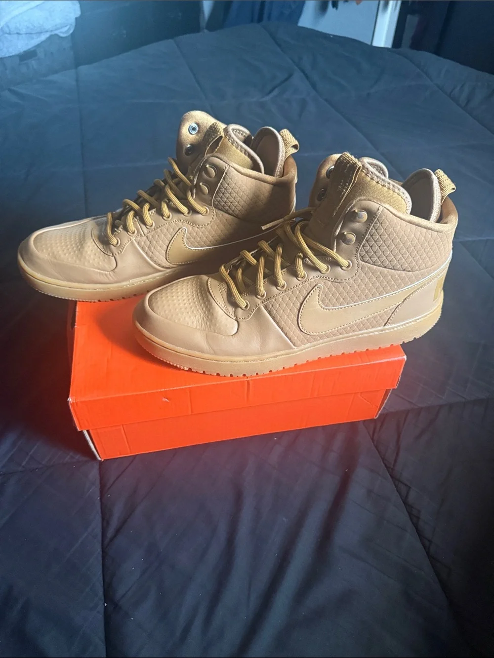 Nike Men’s High-Top Sneakers in Wheat